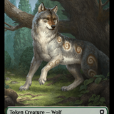 Goat // Wolf (032) Double-Sided Token [Bloomburrow Commander Tokens]