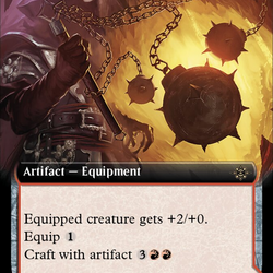 Dire Flail (Extended Art) [The Lost Caverns of Ixalan]