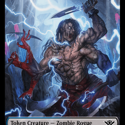 Zombie Rogue // Plot Double-Sided Token [Outlaws of Thunder Junction Tokens]