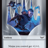 Emblem - Kaito, Bane of Nightmares // Manifest Double-Sided Token [Duskmourn: House of Horror Tokens]