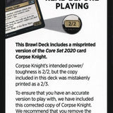 Corpse Knight Reminder Card (Knights' Charge Brawl Deck) [Core Set 2020 Tokens]