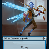 Pegasus // Faerie Double-Sided Token [Starter Commander Decks]