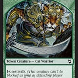 Cat Warrior // Worm Double-Sided Token [Commander 2018 Tokens]