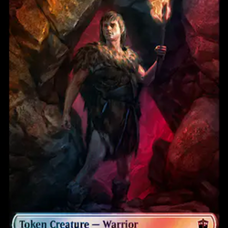 Warrior // Beast (0049) Double-Sided Token (Surge Foil) [Doctor Who Tokens]