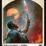Soldier (004) // Golem (018) Double-Sided Token [Modern Horizons Tokens]