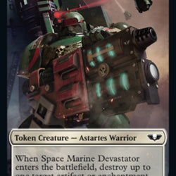 Soldier (002) // Space Marine Devastator Double-Sided Token (Surge Foil) [Warhammer 40,000 Tokens]
