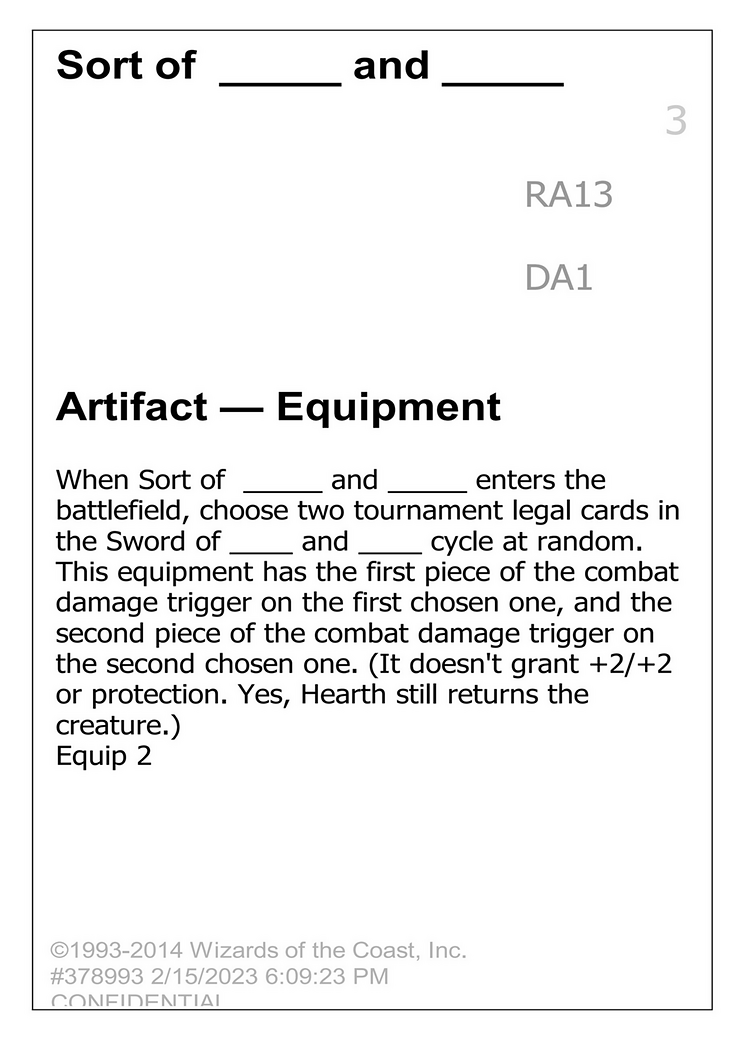Sort of _____ and _____ [Unknown Event]