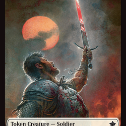 Rabbit // Soldier Double-Sided Token [Foundations Tokens]