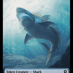 Bird (011) // Shark Double-Sided Token [Bloomburrow Commander Tokens]