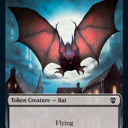 Blood // Bat Double-Sided Token [Innistrad: Crimson Vow Commander Tokens]