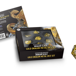 DND METAL 7 DICE SET DRAGON SCALE GOLD