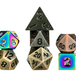MYSTERY MISFIT MINI METAL POLYHEDRAL  DICE SET