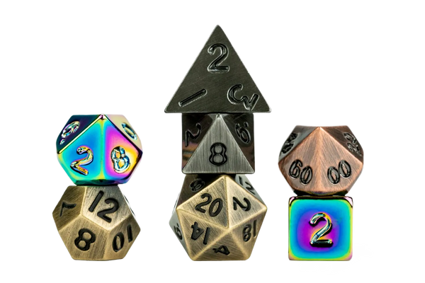 MYSTERY MISFIT MINI METAL POLYHEDRAL  DICE SET