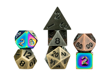 MYSTERY MISFIT MINI METAL POLYHEDRAL  DICE SET