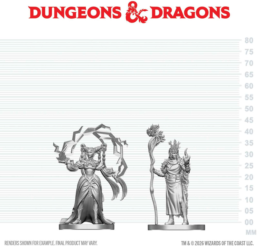 DND UNPAINTED MINIS WV29 HUMAN DRUID & ELF SORCERER (36/144) [2026-08-15]