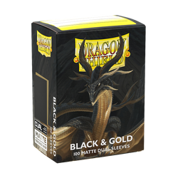 DRAGON SHIELD SLEEVES DUAL MATTE BLACK AND GOLD 100CT [2026-06-26]