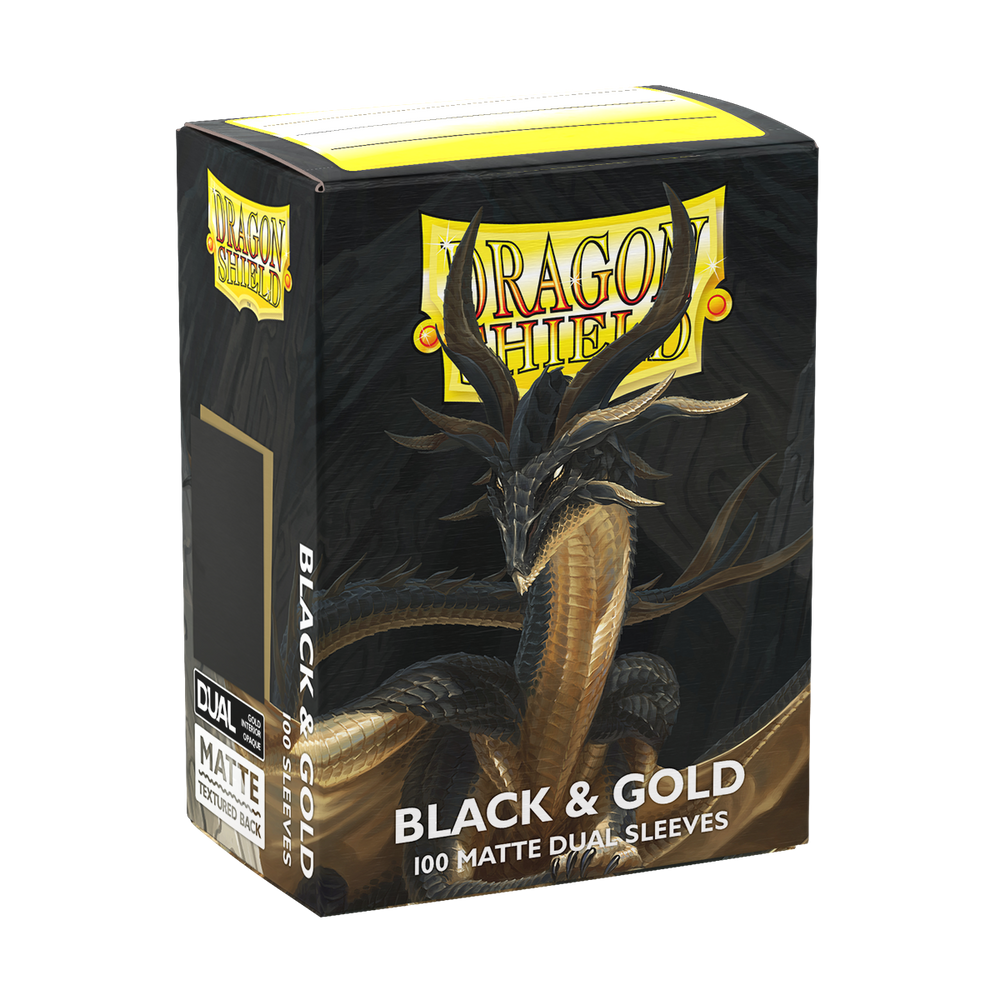 DRAGON SHIELD SLEEVES DUAL MATTE BLACK AND GOLD 100CT [2026-06-26]