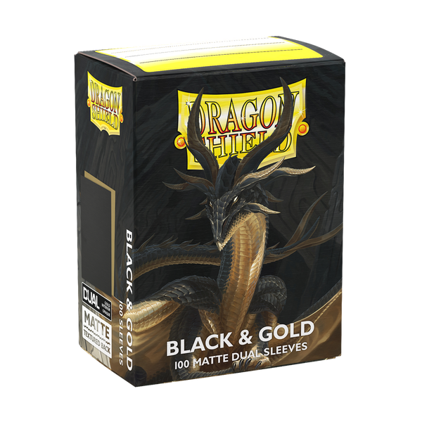 DRAGON SHIELD SLEEVES DUAL MATTE BLACK AND GOLD 100CT [2026-06-26]