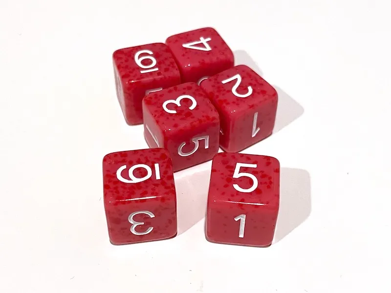 Strawberry Ice Cream d6 dice set