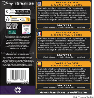 Star Wars: Legion: Darth Vader & General Veers