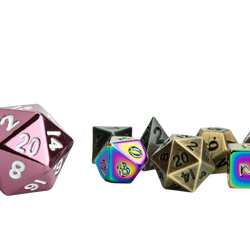 MYSTERY MISFIT MINI METAL POLYHEDRAL  DICE SET