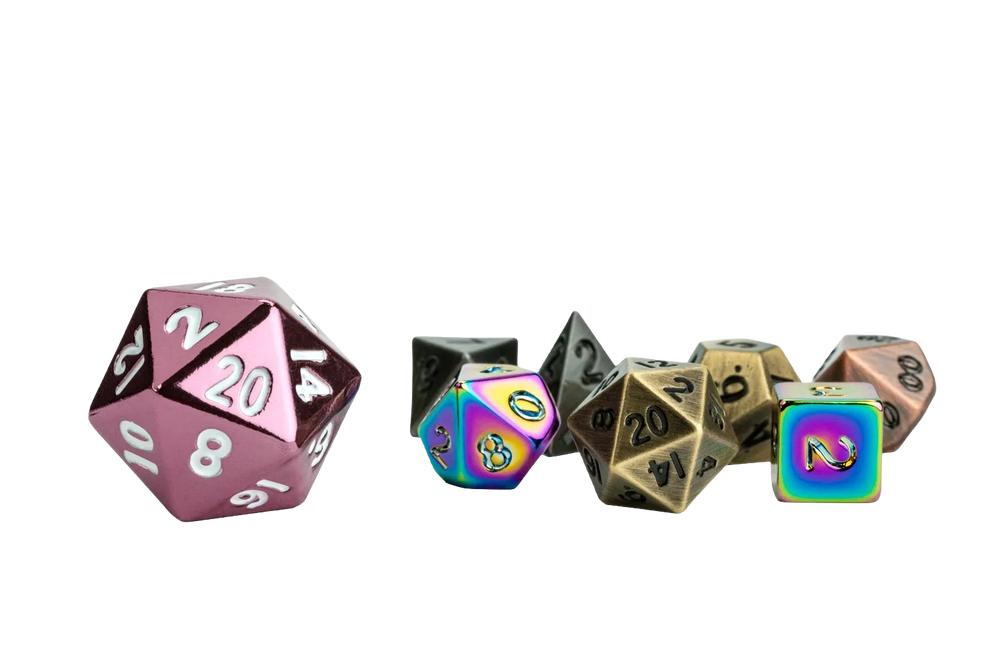 MYSTERY MISFIT MINI METAL POLYHEDRAL  DICE SET