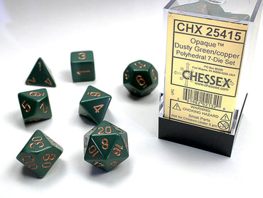 OPAQUE POLYHEDRAL DICE 7-Die Set
