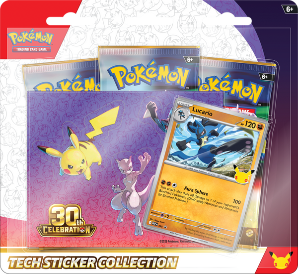 POKEMON 30TH CELEBRATION TECH STICKER COLLECTION LUCARIO [2026-09-16]