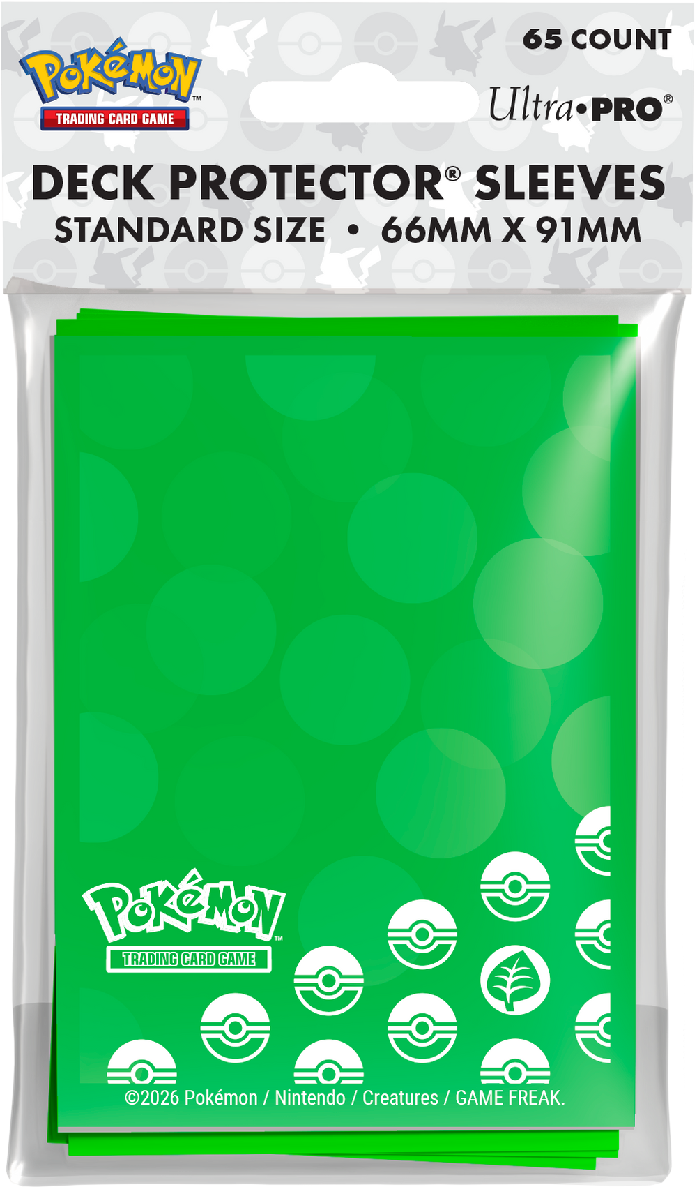 UP D-PRO POKEMON ENERGY GRASS TYPE  65CT