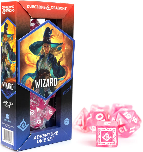 DND Adventure Dice  Wizard: Fuchsia