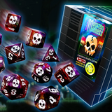 1UP-DICE CACKLING SKULL POLYHEDRAL DICE SET