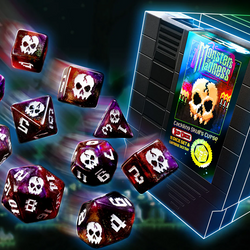 1UP-DICE CACKLING SKULL POLYHEDRAL DICE SET