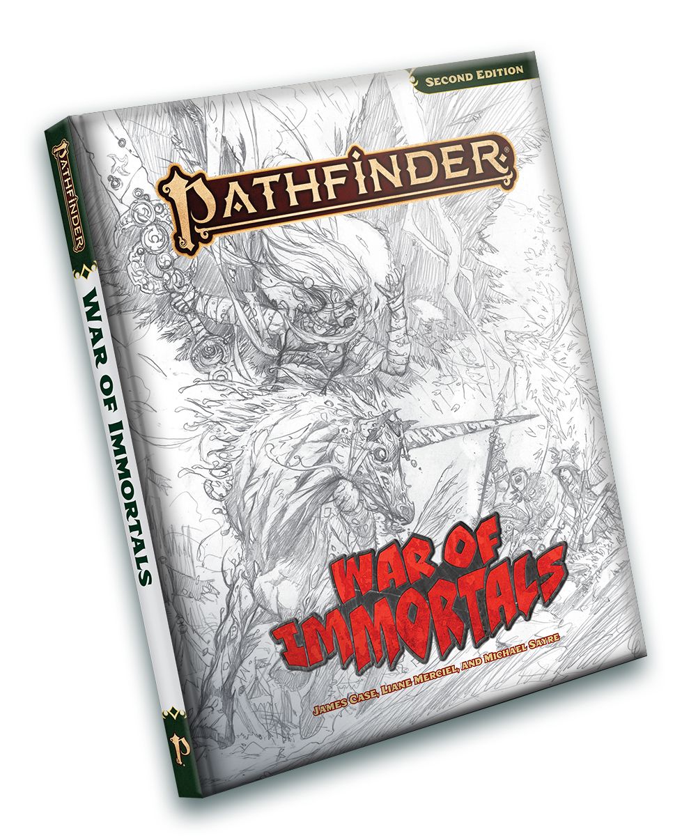 PATHFINDER 2E WAR OF IMMORTALS SKETCH COVER EDITION