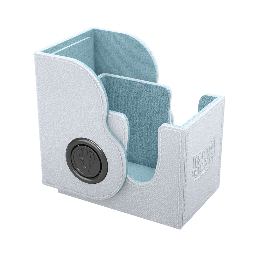 DRAGON SHIELD DRAGON BOX 80+ WHITE & AQUA