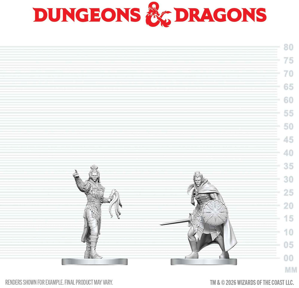 DND UNPAINTED MINIS WV29 DROW ELITE WARRIOR & DROW PRIESTESS OF LOLTH (36/144) [2026-08-15]