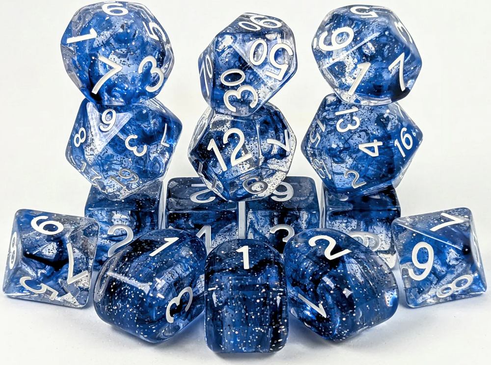 SET OF 15 DICE: SUNKEN SILVER