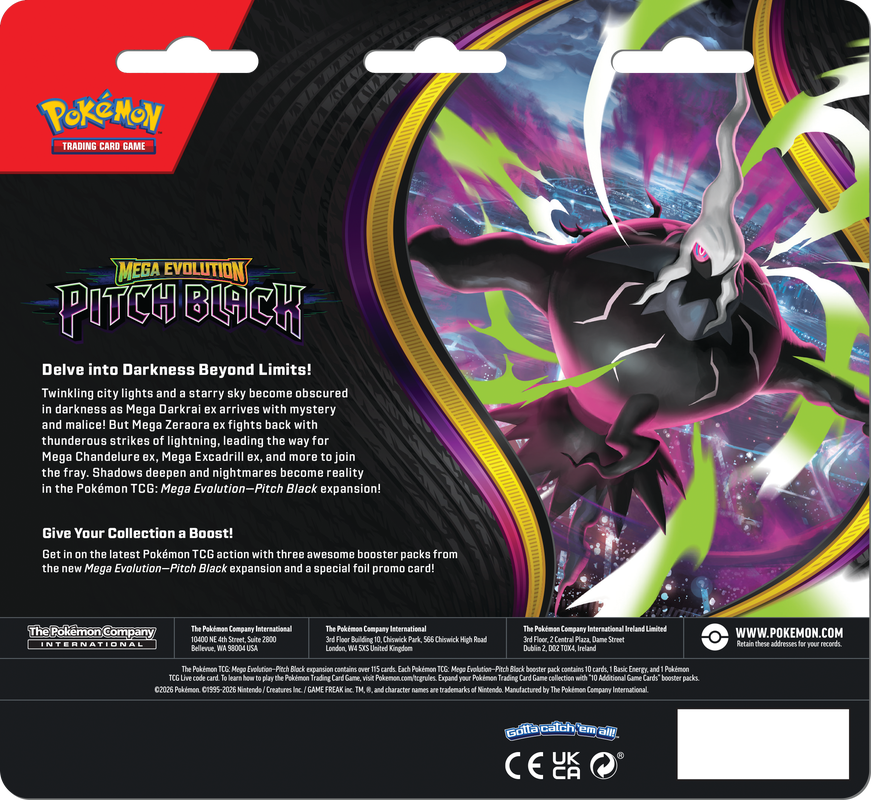 POKEMON ME05 PITCH BLACK 3PK BLISTER [2026-07-17]
