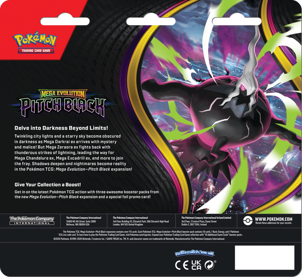 POKEMON ME05 PITCH BLACK 3PK BLISTER [2026-07-17]