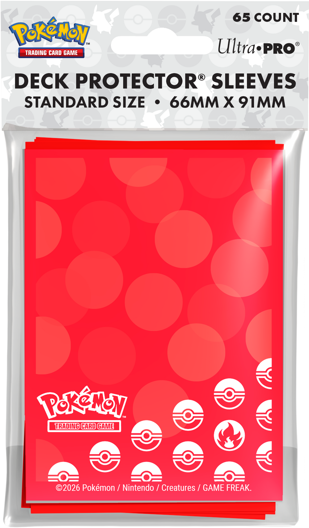 UP D-PRO POKEMON ENERGY FIRE TYPE 65CT