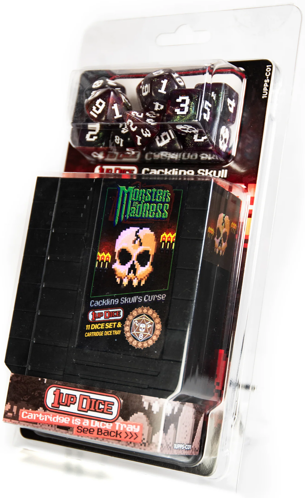 1UP-DICE CACKLING SKULL POLYHEDRAL DICE SET