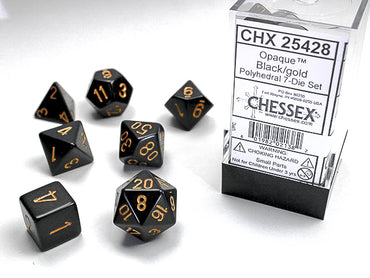 OPAQUE POLYHEDRAL DICE 7-Die Set