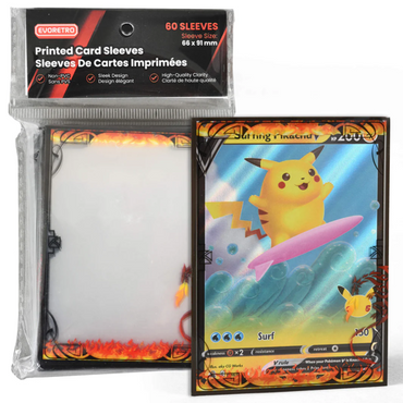 ER SOFT BORDERED CARD SLEEVES DRAGON FIRE FRAME 60PK