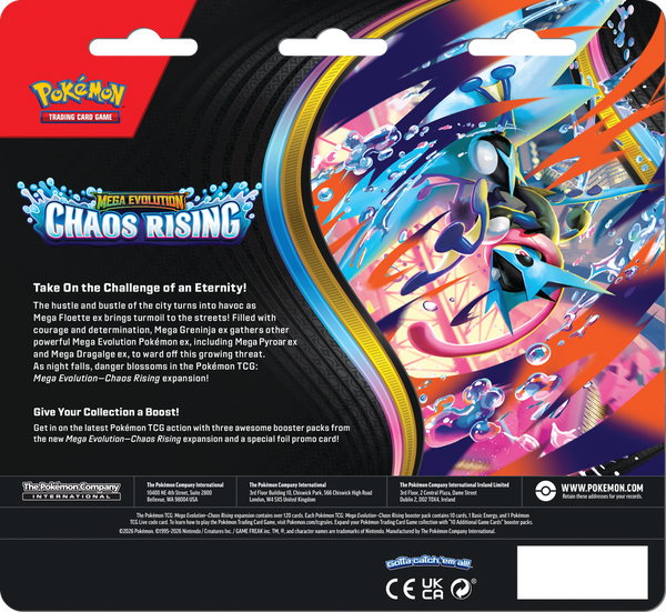 POKEMON ME04 CHAOS RISING 3PK BLISTER [2026-05-22]