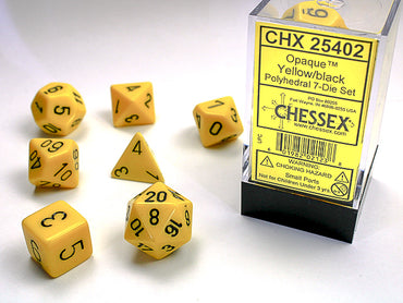 OPAQUE POLYHEDRAL DICE 7-Die Set
