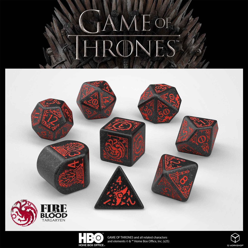 GAME OF THRONES RPG DICE SET TARGARYEN