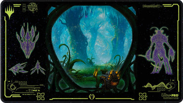 UP PLAYMAT MTG EDGE OF ETERNITIES GREEN  HOLOFOIL