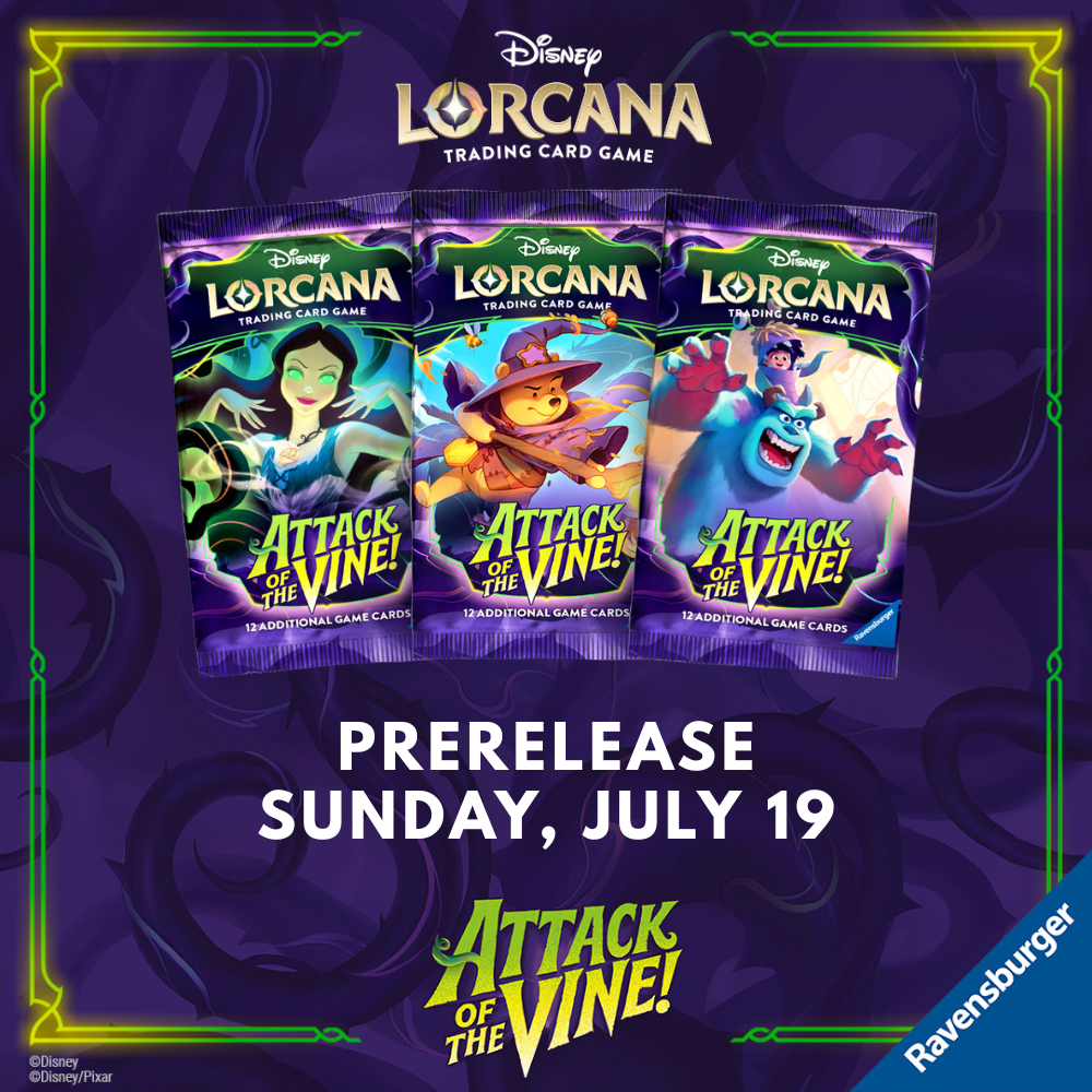 Lorcana Attack of the Vine! Prerelease - July 19th - Sealed