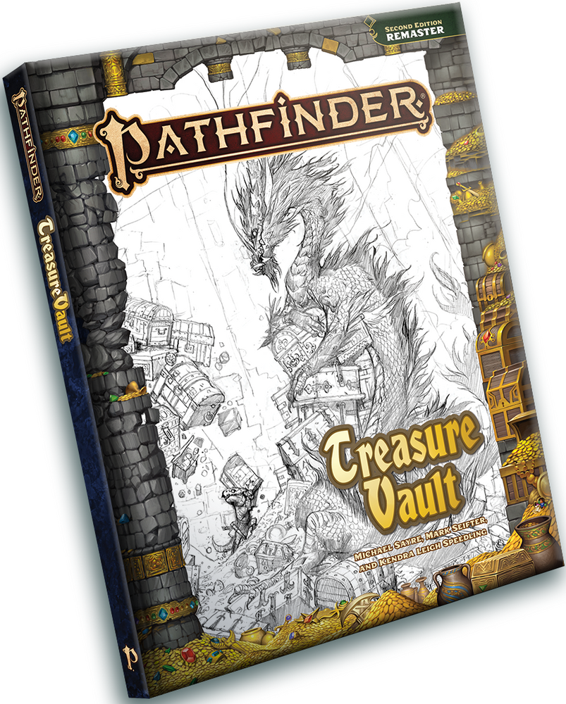 PATHFINDER 2E TREASURE VAULT REMASTERED SKETCH COVER EDITION