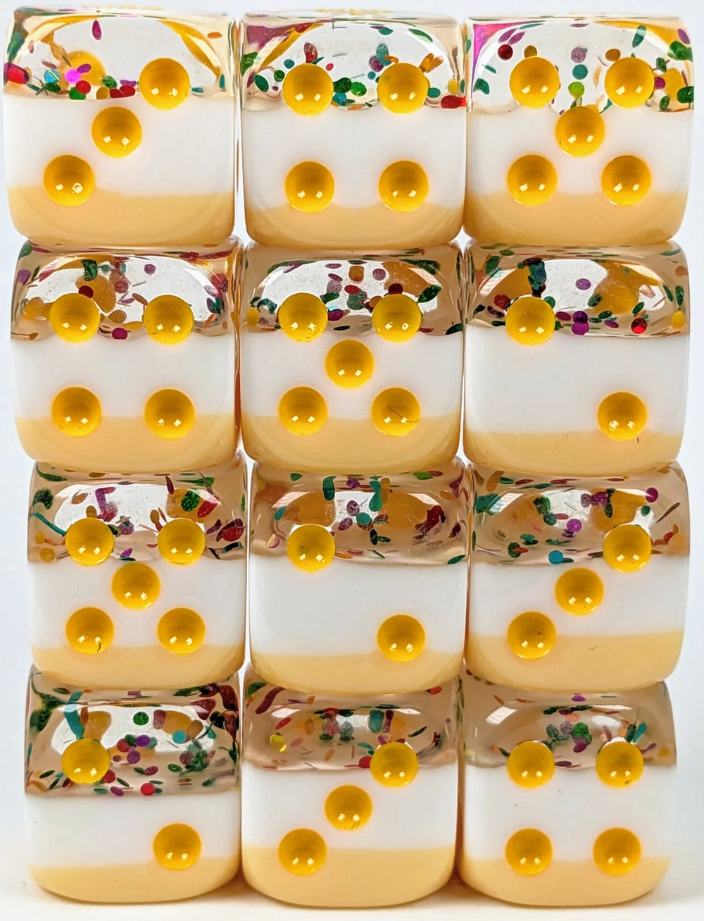 SET OF 12D6 PIPS DICE BIRTHDAY WISHES