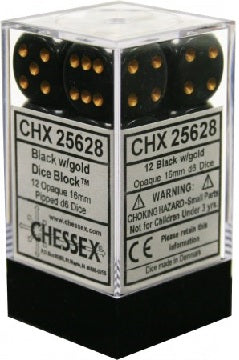 OPAQUE 16MM DICE BLOCK (12 dice)